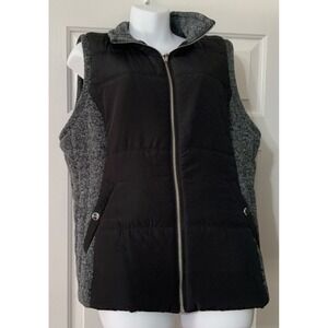 Style & Company Petite Sport PXL Pre-owned black zip up vest